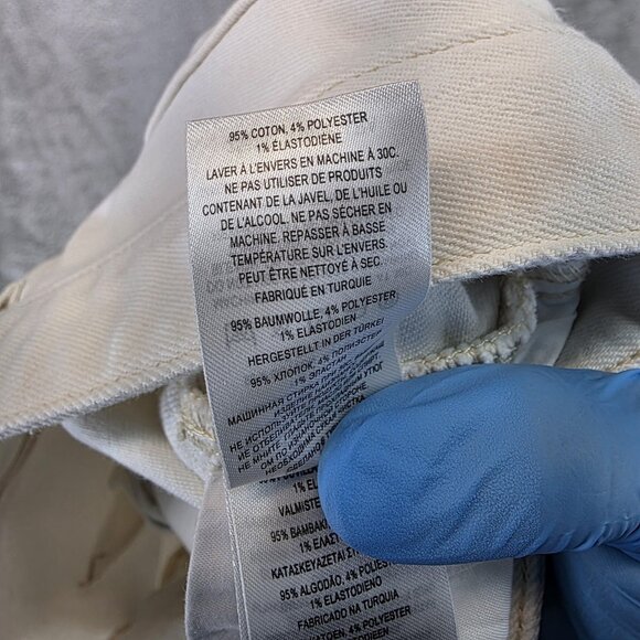 Ted Baker Jeans Womens 26 White High Rise Straight Leg Raw Hem Denim Casual - Picture 13 of 14